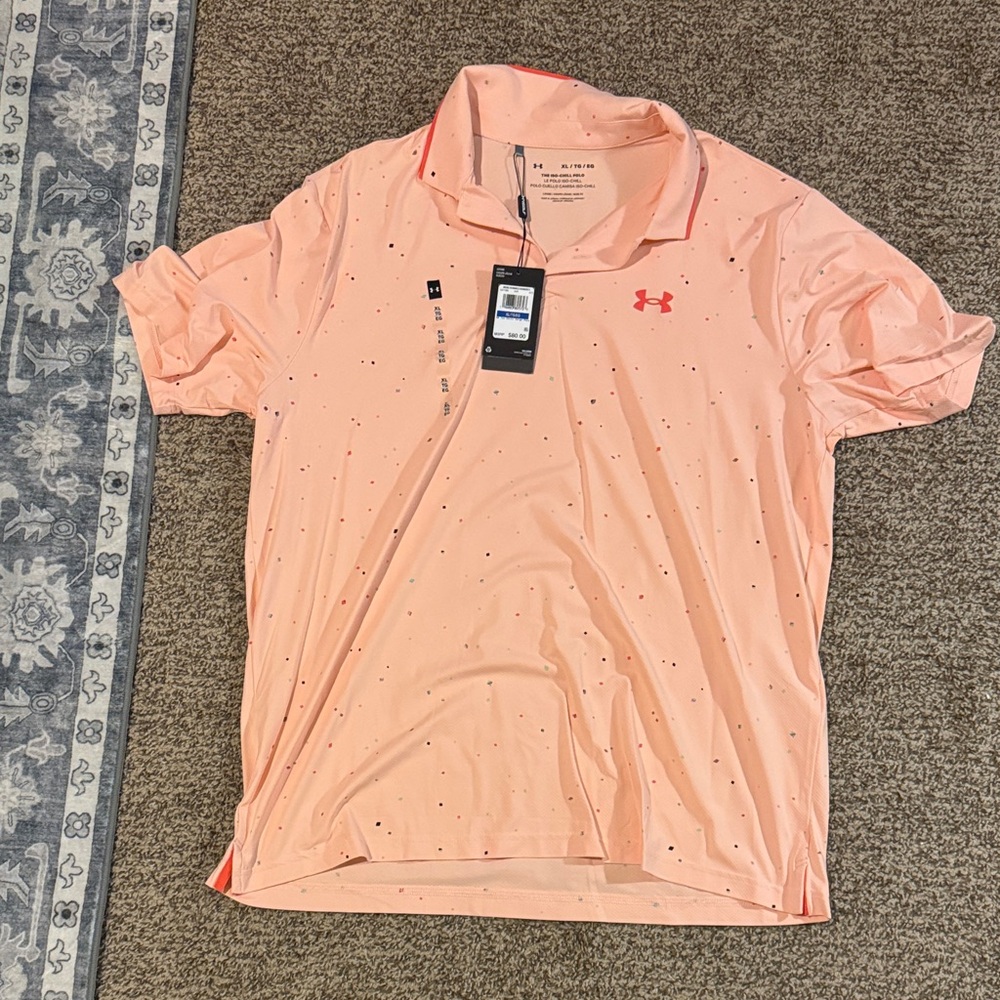 Under Armour Men's Light Orange Polo Shirt